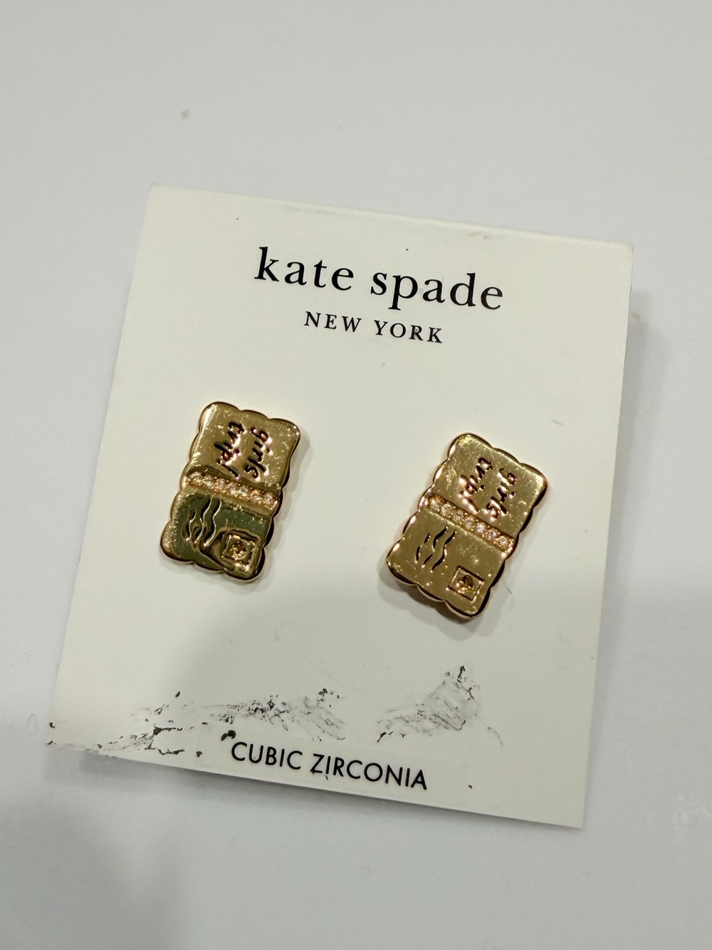 Kate Spade Away we go Postcard Stud Earring